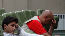 جواد دباغی مقدم روزنامه نگار پیشکسوت و ایمان ملکوتی از دست اندرکاران وبسایت بصیر سبزوار